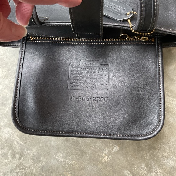Coach Vintage 9305 Bleeker Duffel Black Leather Bag - Picture 3 of 9